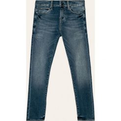 G-Star Raw - Jeansy dziecięce 3301. Szare spodnie chłopięce G-Star RAW, z aplikacjami, z elastanu, retro, z podwyższonym stanem. Za 299,90 zł.