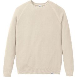 Sweter z dzianiny w strukturalny wzór bonprix beżowy. Szare swetry męskie bonprix, xl, z aplikacjami, z dzianiny. Za 44,99 zł.