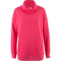 Bluzy damskie: Bluza oversize z golfem bonprix różowy hibiskus