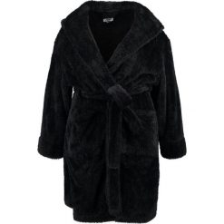 Szlafroki kimona damskie: Evans BLACK ROBE WITH HOOD DETAIL Szlafrok black