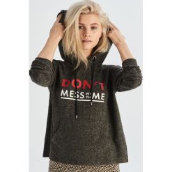 Sweter z kapturem - Szary. Szare bluzy damskie Sinsay, s, bez wzorów, bez rękawów, z kapturem. Za 39,99 zł.