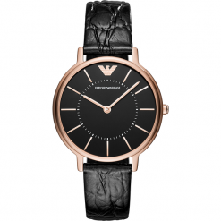 Zegarek EMPORIO ARMANI - Kappa AR11064 Black/Rose Gold. Czarne zegarki damskie marki Emporio Armani. Za 609,00 zł.