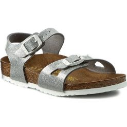Sandały BIRKENSTOCK - Rio Kinder 0831783 Magic Galaxy Silver. Szare sandały dziewczęce marki Birkenstock, ze skóry ekologicznej, bez zapięcia. Za 199,00 zł.