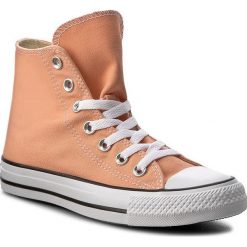 Trampki CONVERSE - Ctash Hi 155567C Sunset Glow. Pomarańczowe półbuty damskie marki Converse, bez wzorów, z gumy, bez zapięcia. W wyprzedaży za 199,00 zł.