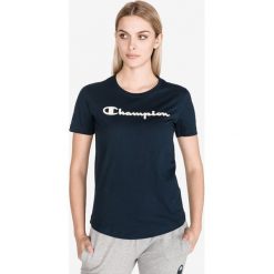 Champion Koszulka Niebieski. Niebieskie koszulki damskie Champion, xs, z nadrukiem, z bawełny, bez kołnierzyka, z krótkim rękawem. Za 111,95 zł.