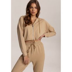 Beżowa Bluza Aezona. Brązowe bluzy damskie Renee, s, bez wzorów, bez rękawów, bez kaptura. Za 119,99 zł.