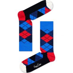 Happy Socks - Skarpety Argyle. Niebieskie skarpetki męskie marki Happy Socks, z bawełny. W wyprzedaży za 27,90 zł.