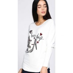 Biały Sweter Perfect Day. Białe swetry oversize damskie Born2be, l. Za 79,99 zł.