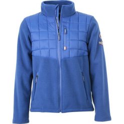 Kurtka polarowa w kolorze niebieskim. Niebieskie bluzy męskie Northvalley, m, z aplikacjami, z materiału, ze stójką, bez rękawów, bez kaptura. W wyprzedaży za 129,95 zł.