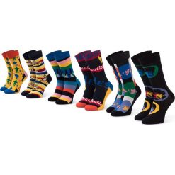 Zestaw 6 par wysokich skarpet unisex HAPPY SOCKS - XBEA10-0100 Czarny Kolorowy. Żółte skarpetki damskie Happy Socks, bez wzorów, z elastanu. W wyprzedaży za 219,00 zł.