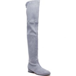 Muszkieterki STUART WEITZMAN - Helena 30 YL96253 Dovetail Suede. Szare kozaki damskie marki Stuart Weitzman, ze skóry, przed kolano, na wysokim obcasie, na obcasie, bez zapięcia. W wyprzedaży za 1709,00 zł.