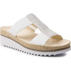 Espadryle GABOR - 23.720.20 Weiss/Ice. Białe espadryle damskie Gabor, z aplikacjami, z zamszu, bez obcasa, na obcasie. W wyprzedaży za 279,00 zł.