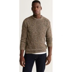 Mango Man - Sweter Texas. Pomarańczowe swetry męskie Mango Man, s, bez wzorów, z bawełny, z okrągłym kołnierzem, bez kaptura. Za 199,90 zł.