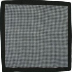 Gustowna, Męska Poszetka w Pepitkę - 30x30 cm - Alties, Czarno-Biała POSZALTS0160. Czarne poszetki męskie Alties, bez wzorów, z materiału, eleganckie. Za 27,00 zł.