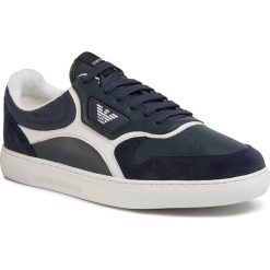 Sneakersy EMPORIO ARMANI - X4X290 XM222 N982 Blue/Midnight/White. Niebieskie sneakersy męskie Emporio Armani, na co dzień, bez wzorów, z zamszu, bez zapięcia. W wyprzedaży za 469,00 zł.