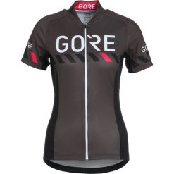 Topy sportowe damskie: Gore Wear BRAND Tshirt z nadrukiem raven brown/black