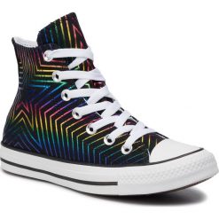 Trampki CONVERSE - Ctas Hi 565395C Black/White/Black. Czarne półbuty damskie Converse, bez wzorów, z gumy, bez zapięcia. W wyprzedaży za 209,00 zł.