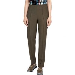 Spodnie w kolorze khaki. Brązowe spodnie damskie Deni Cler, z wiskozy. W wyprzedaży za 259,95 zł.