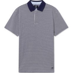 Koszulka polo w kolorze niebiesko-białym. Niebieskie koszulki męskie Hackett London, m, w paski, z bawełny, polo, bez rękawów. W wyprzedaży za 229,95 zł.