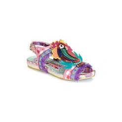 Sandały Irregular Choice JOLI POLLY. Różowe sandały damskie Irregular Choice, bez wzorów, bez obcasa, bez zapięcia. Za 407,20 zł.