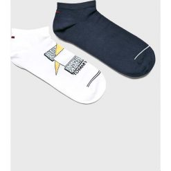 Tommy Hilfiger - Skarpety. Białe skarpetki męskie TOMMY HILFIGER, bez wzorów, z elastanu. W wyprzedaży za 19,90 zł.