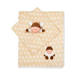 BABY ONO dwustronny kocyk Minky z przytulanką - beżowy. Brązowe przytulanki i maskotki BABY ONO, z materiału. Za 59,00 zł.