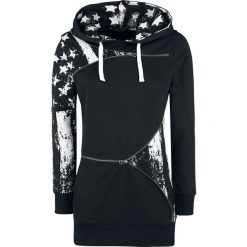 Bluzy damskie: Rock Rebel by EMP Zip Zip Bluza z kapturem damska czarny