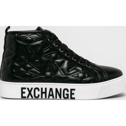 Armani Exchange - Buty. Czarne buty sportowe damskie Armani Exchange, bez wzorów, z gumy, sportowe. Za 769,90 zł.