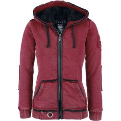 Kurtki damskie: Rock Rebel by EMP Never Surrender Hoodie Kurtka damska bordowy