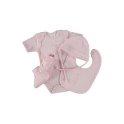 Śliniaki: pink or blue Girls Komplet 4-częściowy Little Friends kolor różowy