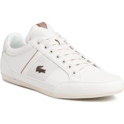 Sneakersy LACOSTE - Chaymon 319 1 Cma 7-38CMA00212R2 Off Wht/Lt Brw. Białe sneakersy męskie Lacoste, na co dzień, bez wzorów, ze skóry, klasyczne, bez zapięcia. W wyprzedaży za 319,00 zł.