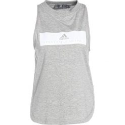 Adidas by Stella McCartney ESSENTIAL LOGO Koszulka sportowa grey. Szare topy sportowe damskie marki adidas by Stella McCartney, xs, z bawełny. W wyprzedaży za 183,20 zł.