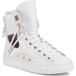 Sneakersy EVA MINGE - EM-08-07-000694 102. Białe półbuty damskie Eva Minge, na co dzień, bez wzorów, ze skóry, bez obcasa, na płaskiej podeszwie, bez zapięcia. W wyprzedaży za 389,00 zł.