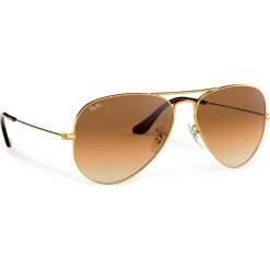 Okulary przeciwsłoneczne RAY-BAN - Aviator Large Metal 0RB3025 001/51 Gold/Brown Classic. Żółte okulary przeciwsłoneczne damskie Ray-Ban. W wyprzedaży za 489,00 zł.