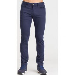 GRANATOWE JEANSY EMPORIO ARMANI. Niebieskie jeansy męskie Emporio Armani, m, z aplikacjami. Za 364,50 zł.