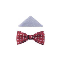 Czerwono-granatowa mucha w kwadraciki A118. Czerwone muszki męskie Modini Moda Męska, na co dzień, bez wzorów, z tkaniny, eleganckie. Za 49,50 zł.