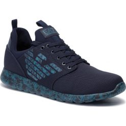 Sneakersy EA7 EMPORIO ARMANI - X8X007 XK073 D959 Navy/Blue Coral. Niebieskie sneakersy męskie EA7 Emporio Armani, na co dzień, bez wzorów, ze skóry ekologicznej, klasyczne, bez zapięcia. W wyprzedaży za 479,00 zł.