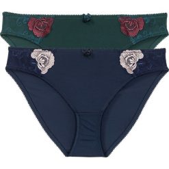 Figi (2 pary) bonprix różowobrązowy + ciemnoniebieski. Zielone figi damskie marki bonprix. Za 45,98 zł.