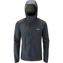 Kurtki sportowe męskie: RAB Kurtka męska Downpour Jacket czarny r. L (QWF-61-BL)
