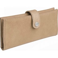 Portfele damskie: Woox Skórzany Damski Portfel Handmade | Beżowy Moneta Magna Natura – – – 8595564784715
