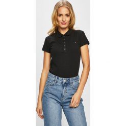 Tommy Hilfiger - T-shirt. Czerwone bluzki damskie TOMMY HILFIGER, s, bez wzorów, z elastanu, casualowe, bez kołnierzyka, z krótkim rękawem. Za 279,90 zł.