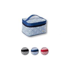 TOP CHOICE Kosmetyczka damska RHOMBUS (93784) 1szt. Szare topy damskie marki TOP CHOICE, bez wzorów, bez kołnierzyka. Za 21,64 zł.