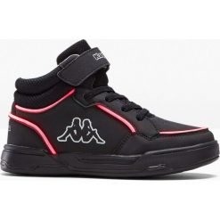 Wysokie sneakersy dziecięce marki Kappa ze świecącymi elementami bonprix czarny. Czarne buty dziewczęce sportowe bonprix, bez wzorów, ze skóry, bez zapięcia. Za 169,99 zł.