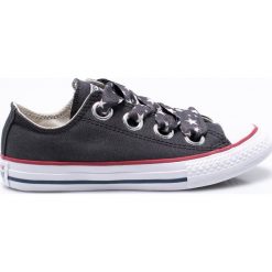 Converse - Tenisówki dziecięce. Szare buty sportowe dziewczęce marki Converse, z gumy, z okrągłym noskiem, na sznurówki. Za 219,90 zł.