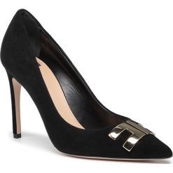 Szpilki ELISABETTA FRANCHI - SA-20L-97E2-V439 Nero 110. Czarne półbuty damskie Elisabetta Franchi, z aplikacjami, ze skóry, eleganckie, bez obcasa, na obcasie, bez zapięcia. Za 2239,00 zł.