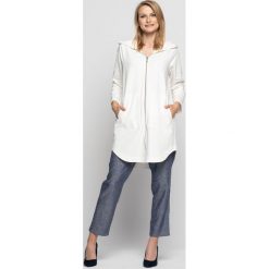 Bawełniana długa bluza z kapturem zapinana na zamek RABARBAR. Bluzy damskie RABARBAR, bez wzorów, z bawełny, z długim rękawem, długie, z kapturem. W wyprzedaży za 132,00 zł.