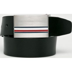 Tommy Hilfiger - Pasek skórzany. Czarne paski damskie TOMMY HILFIGER, w paski. Za 249,90 zł.