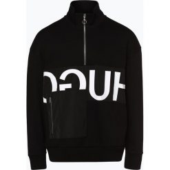 HUGO - Męska bluza nierozpinana – Darrius, czarny. Czarne bluzy męskie HUGO, xl, bez wzorów, retro, bez kołnierzyka, bez rękawów, bez kaptura. Za 649,95 zł.