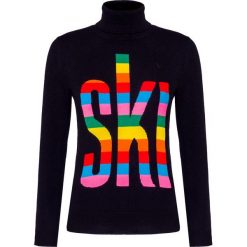 Sweter CHINTI & PARKER RAINBOW SKI. Niebieskie swetry damskie z nadrukiem, z kaszmiru. Za 1870,00 zł.