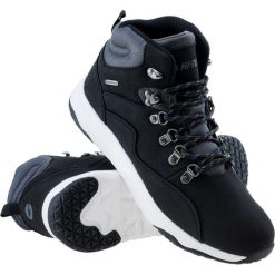 HI-TEC buty outdoorowe męskie Westis Mid WP - Black/Dark Grey - 44. Szare buty sportowe męskie Hi-tec, bez zapięcia. W wyprzedaży za 355,00 zł.